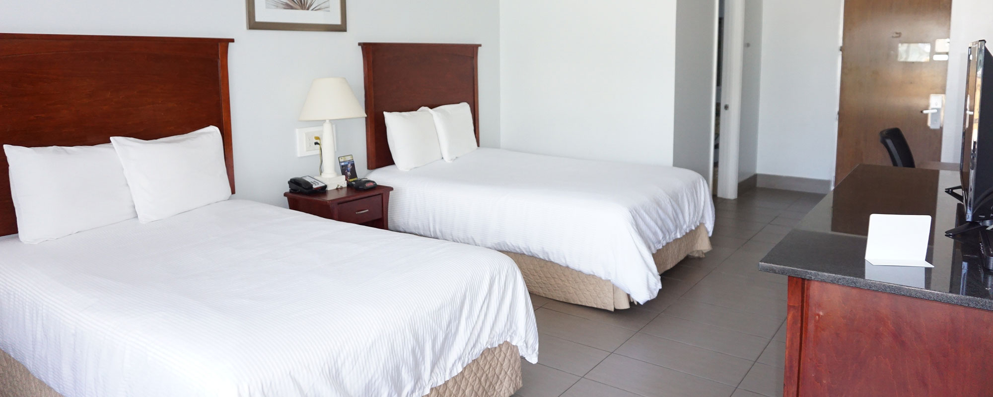 two double beds room