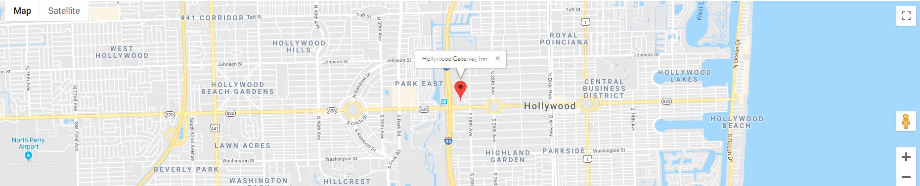 Hollywood Gateway Inn Map
